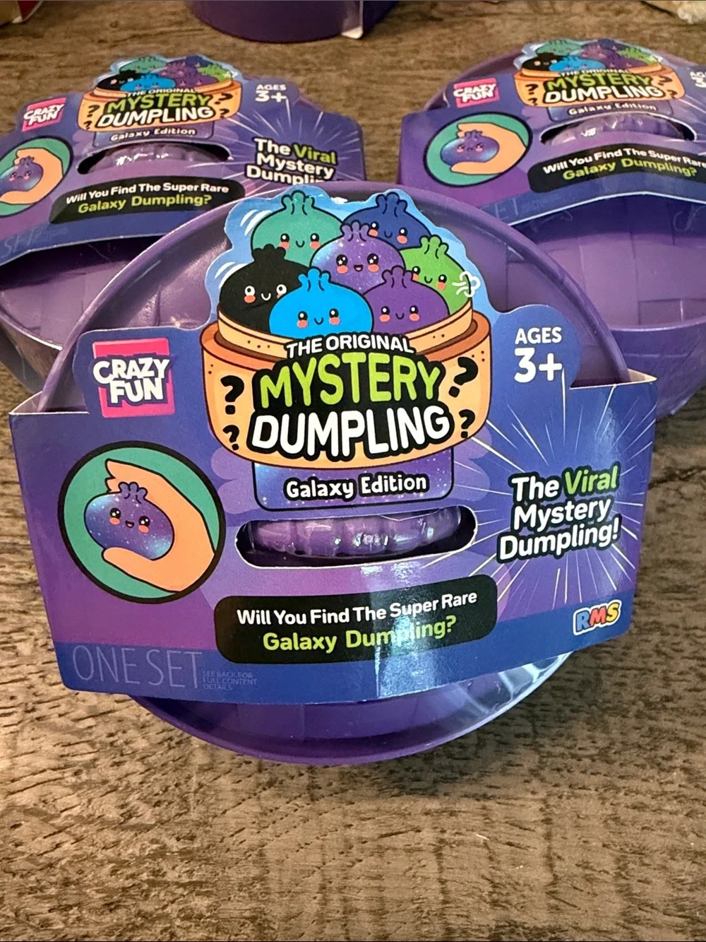 RMS Viral Crazy Fun Mystery Dumpling Galaxy Bao Bun Set Bundle Lot 3 Squishy